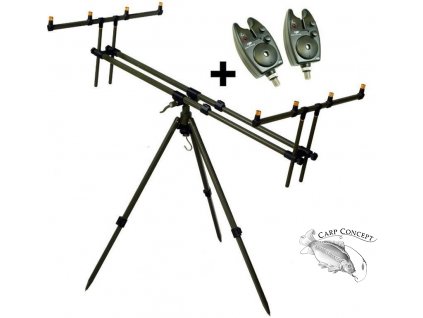 Giants fishing Stojan Tripod Army 4 Rods + 2x hlásič ZDARMA!