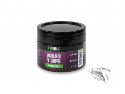 Nikl Boilies v dipu Krill Berry 250ml (Varianta Nikl Boilies v dipu Krill Berry - 24mm, 250ml)