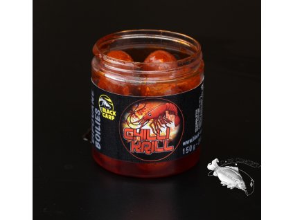 Black Carp - Dipované Boilies Chilli - Krill 24mm 150g