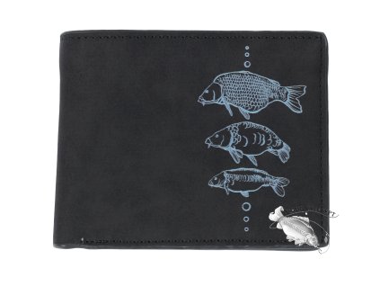 Giants fishing Peněženka černá tři kapři Black Wallet Three Carps