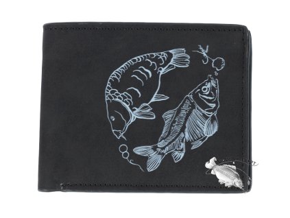 Giants fishing Peněženka černá dva kapři Black Wallet Two Carps