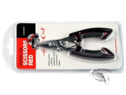 Hell-Cat Nůžky Scissor for braided line-S/S Claret-red