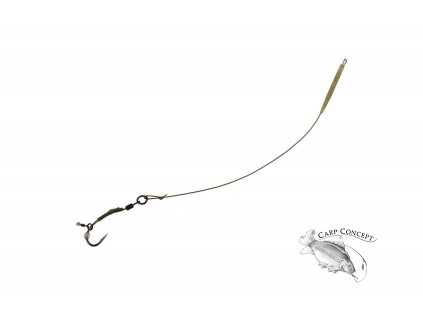 Carp´R´Us Hotový návazec - Ready Ronnie rig Strip-X Mat Brown (Varianta Carp´R´Us Ready Ronnie rig Strip-X  Mat Brown 25lbs - Predator 6, 2pcs)