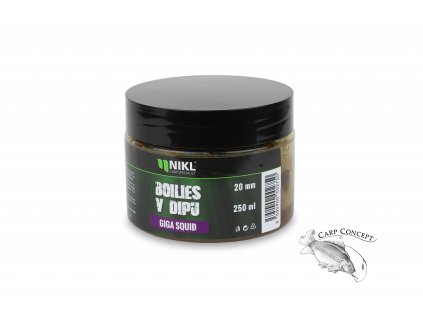 Nikl Boilies v dipu Giga Squid 250ml (Varianta Nikl Boilies v dipu Giga Squid - 24mm, 250ml)