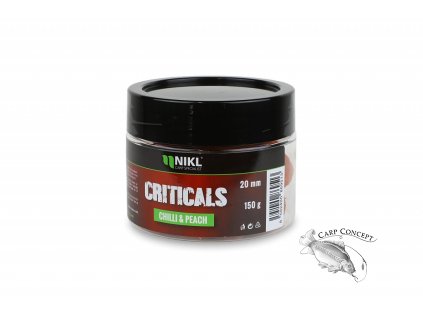 Nikl Criticals boilie Chilli & Peach 250ml (Varianta Nikl Criticals boilie Chilli & Peach 24mm, 250ml)