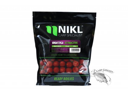 Nikl Hotové boilies Gigantica ATTRACTIVE (Varianta Nikl Ready boilie Gigantica ATTRACTIVE 24mm, 900g)