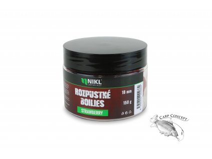 Nikl Rozpustné boilies Strawberry 250ml (Varianta Nikl Rozpustné boilies Strawberry 24mm, 250ml)