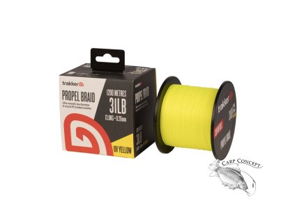 Trakker Kmenová pletená šňůra Propel Braid 0,26mm, 31lb, 1200m, UV-Yellow (Varianta Trakker Propel Braid 31lb, 13.8kg, 0,26mm, 1200m, UV-Yellow)