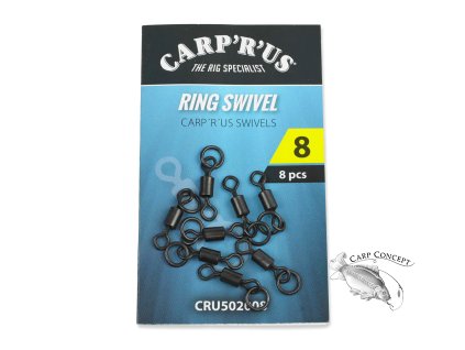 Carp´R´Us Obratlíky s koužkem Ring Swivel vel. 8, 8ks