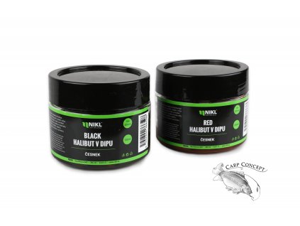 Nikl Black halibut pelety v dipu 250ml (Varianta Nikl Black halibut v dipu Med 15+20mm, 250ml)
