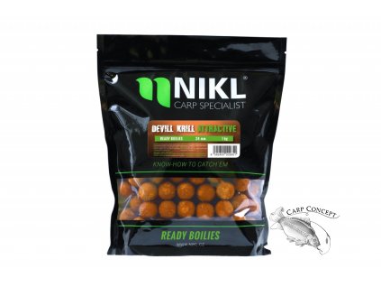 Nikl Hotové boilies Devill Krill ATTRACTIVE (Varianta Nikl Ready boilie Devill Krill ATTRACTIVE 24mm, 1kg)
