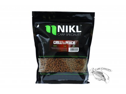 Nikl Pelety Chilli & Peach 1kg (Varianta Nikl Pelety Chilli & Peach 18mm s dírkou, 1kg)