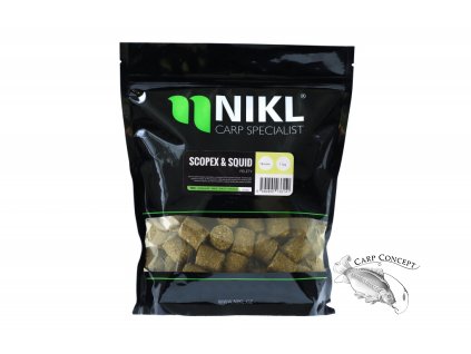 Nikl Pelety Scopex & Squid 1kg (Varianta Nikl Pelety Scopex & Squid 18mm s dírkou, 1kg)