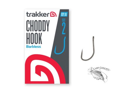 Trakker Háčky Choddy Hooks Barbless 10ks (Varianta Trakker Háčky Choddy Hooks Barbless 10ks - Velikost: 2, Balení: 10ks)