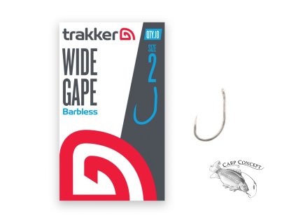 Trakker Háček Wide Gape Hooks (Barbless) (Varianta Trakker Háček - Wide Gape Hooks Size 8 (Barbless))