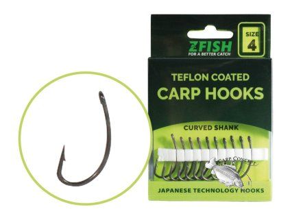 Zfish Teflonové Háčky Curved Shank (Velikost Háčku 4)