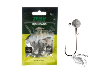 Zfish Jig Head Premium - 5 ks (Gramáž 3 g - Háček 1/0)