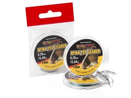 Extra Carp Dyna Tec Leader 10m (Průměr 0,18 mm)