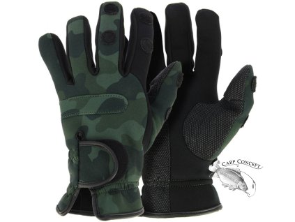 NGT Neoprén Rukavice Camo Gloves (Velikost L)