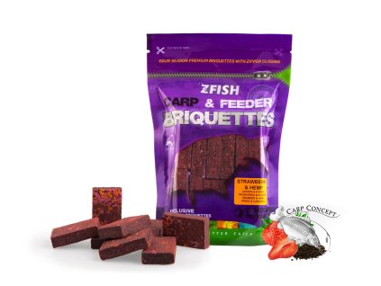 ZFISH Zakrmovací Brikety 220g (Příchuť Strawberry & Hemp)