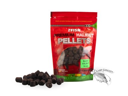 ZFISH Chytací Pelety Premium HALIBUT 14 mm/200 g (Příchuť Black Halibut)