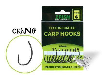 ZFISH Teflonové Háčky Crang (Velikost Háčku 6)