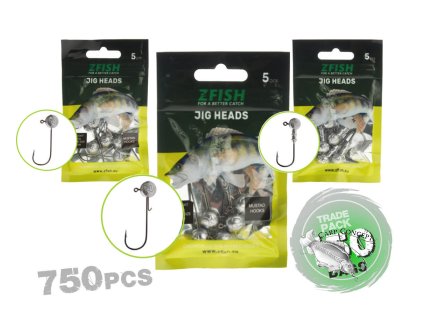 zfish trade pack jigove hlavy 150bal 750ks
