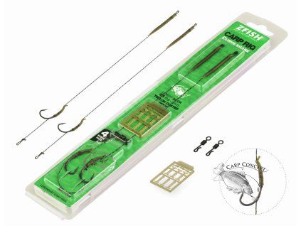 ZFISH Návazec Curve Shank Carp Rig (Velikost 4)