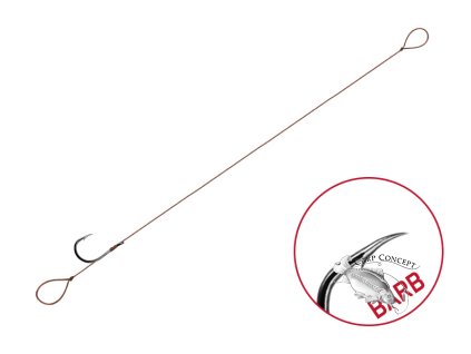 Návazec Delphin Proxi Loop / 6ks (Velikost Návazec Delphin Proxi Loop / 6ks 8cm / 0,10mm / BARB #8)