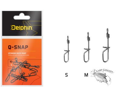 Přívlačová rychlospojka Delphin Q-SNAP / 10ks (Velikost Přívlačová rychlospojka Delphin Q-SNAP / 10ks / 0,6mm S)