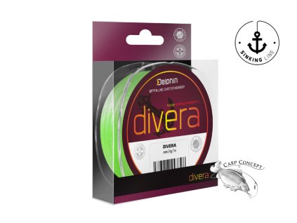 Delphin DIVERA Feeder / fluo zelená (Velikost Delphin DIVERA Feeder / fluo zelená 0,08mm 3,6kg 150m)