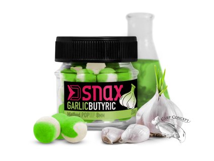 Nástraha D SNAX POP / Česnek-Butyric (Velikost Nástraha D SNAX POP 8mm/20g Česnek-Butyric)