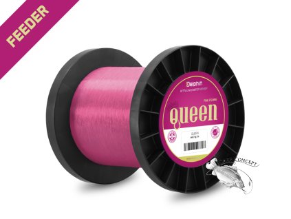 Delphin QUEEN Feeder / růžový (Velikost Delphin QUEEN Feeder / růžový 0,25mm 5,0kg 5000m)