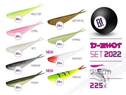 Sada nástrah BOMB D-SHOT set 2022 6,5cm / 225ks