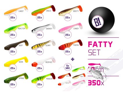 Sada nástrah BOMB Fatty 10cm / 350ks