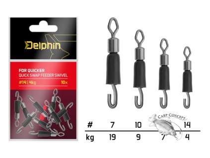 Rychloobratlík s gumičkou Delphin FDR Quicker / 10ks (Velikost Rychloobratlík s gumičkou Delphin FDR Quicker / 10ks #12/7kg)