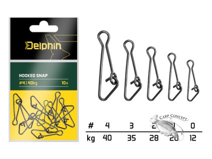 Hooked snap / 10 ks (Velikost Hooked snap / 10 ks #0/12kg)
