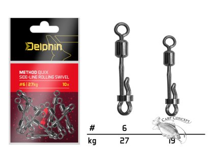 Rychloobratlík s pojistkou Delphin Method QuiX / 10 ks (Velikost Rychloobratlík s pojistkou Delphin Method QuiX / 10 ks #6/27kg)