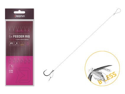 Návazec Delphin FLR D-rig / 6ks SM (Velikost Návazec Delphin FLR D-rig / 6ks 8cm / 0,22mm / B-LESS #8 / Sting 7mm)