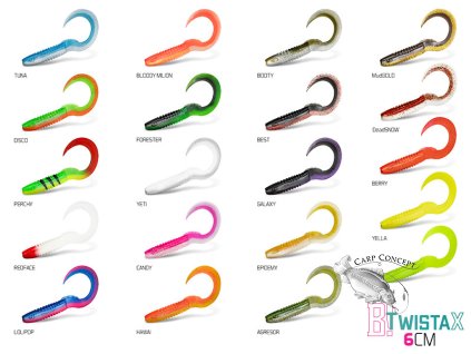 Umělá nástraha Delphin TwistaX Eeltail UVs | 6cm (Velikost Umělá nástraha Delphin TwistaX Eeltail UVs / 5ks 6cm/GREENCH)