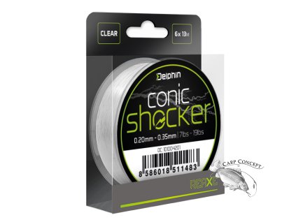 Kónický vlasec Delphin Conic SHOCKER REAXE / 6x13m (Velikost Kónický vlasec Delphin Conic SHOCKER REAXE / 6x13m 0.20mm-0.35mm)