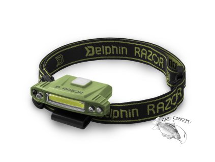 Čelová lampa Delphin RAZOR USB UC