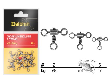 Cross-line rolling T swivel / 10 ks (Velikost Cross-line rolling T swivel / 10 ks #2/28kg)