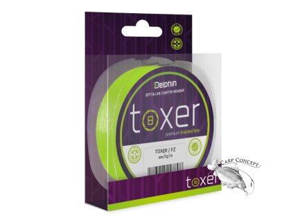 Delphin TOXER 8 fluo zelená /  0.12 >>> 0.23mm (Velikost Delphin TOXER / fluo zelená 0,12mm 5,2kg 80m)
