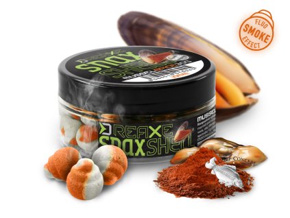 Nástraha D SNAX SHELL /Mušle-Koření (Velikost Nástraha D SNAX SHELL 10mm/30g Mušle-Koření/wafters/rozpustné)