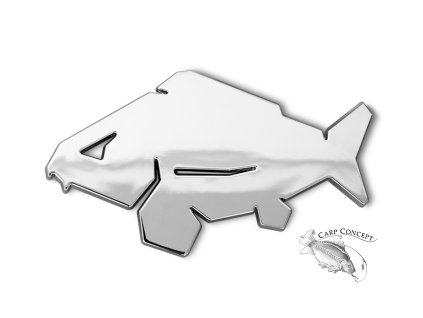 3D nálepka Delphin CARP chrom