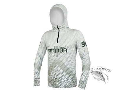 Tričko s kapucí Delphin UV ARMOR 50+ Olive (Velikost Tričko s kapucí Delphin UV ARMOR 50+ Olive (S))