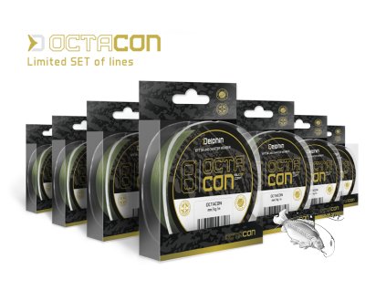 Limitovaný SET šňůr Delphin OctaCON / zelený