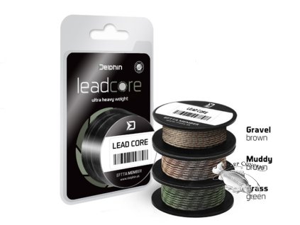 Delphin LEADCORE / kamufláž (Velikost Delphin LEADCORE hnědá muddy 45lbs 5m)