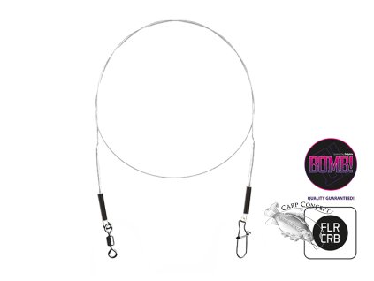 Fluorokarbónové lanko BOMB! s obratl. a karab. (Velikost Fluorokarbónové lanko BOMB! s obratl. a karab. 2ks/35cm/9kg)